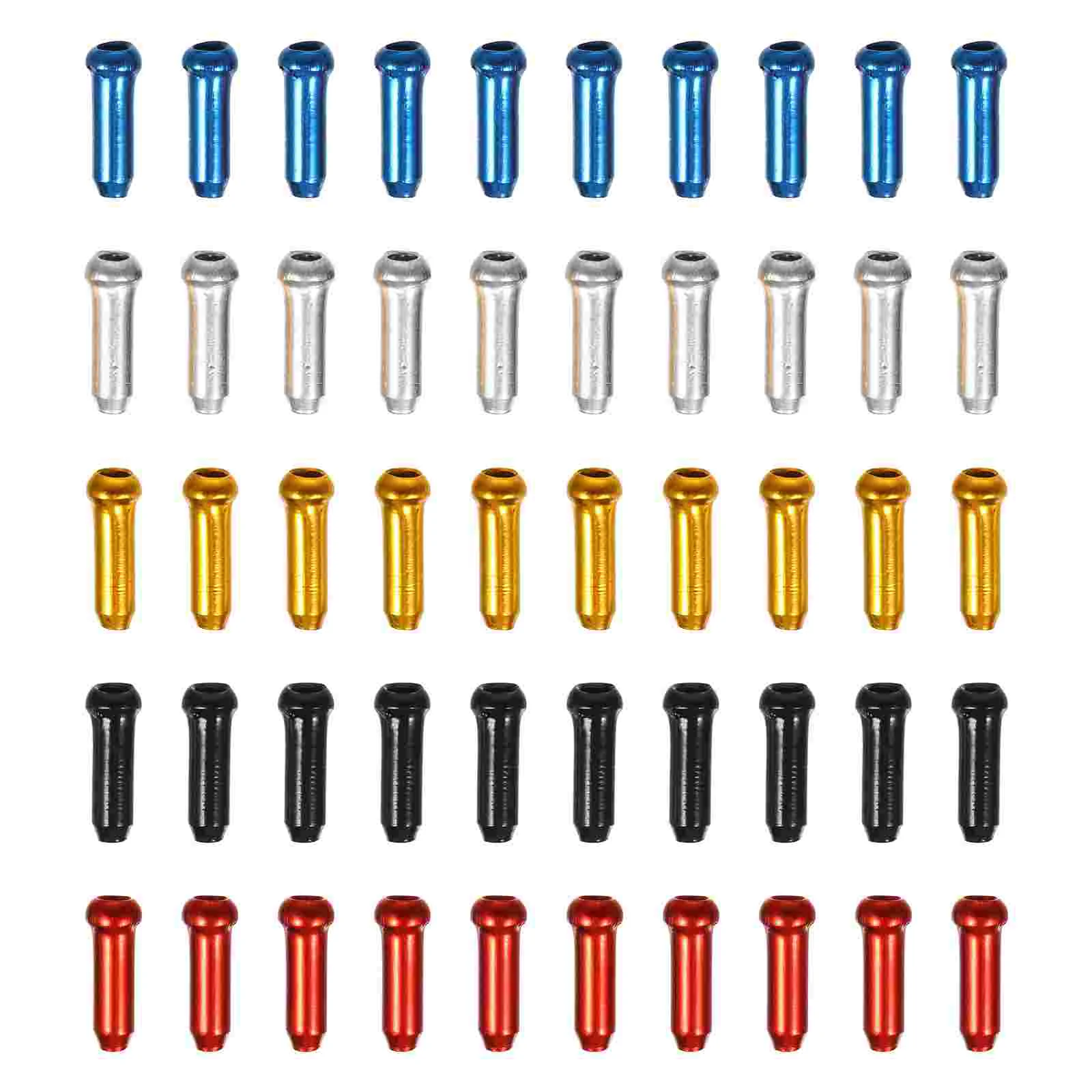 

50 Pcs Aluminum Alloy Brake Cable Cap Kit Electric Bike Accessories Brake Wire Tool Suitable Most Bikes Efficient Anti