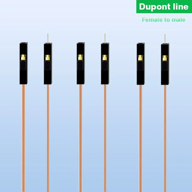 Высококачественный, устойчивый к высоким температурам, кислото- и щелочам, провод DuPont 2,54, гнездовой и мужской кабель DuPont из чистой меди 1P
