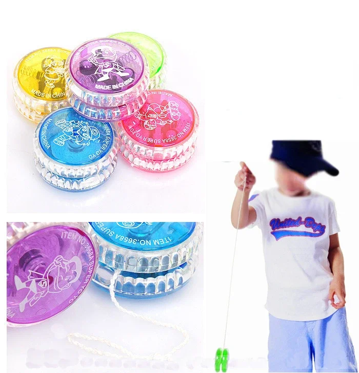 1pc LED Blinkt Yoyo Klassische Kinder Spielzeug Magie Yoyo Spin Kunststoff Yoyo Lager mit Spinning String Klassisches Spielzeug für Kinder