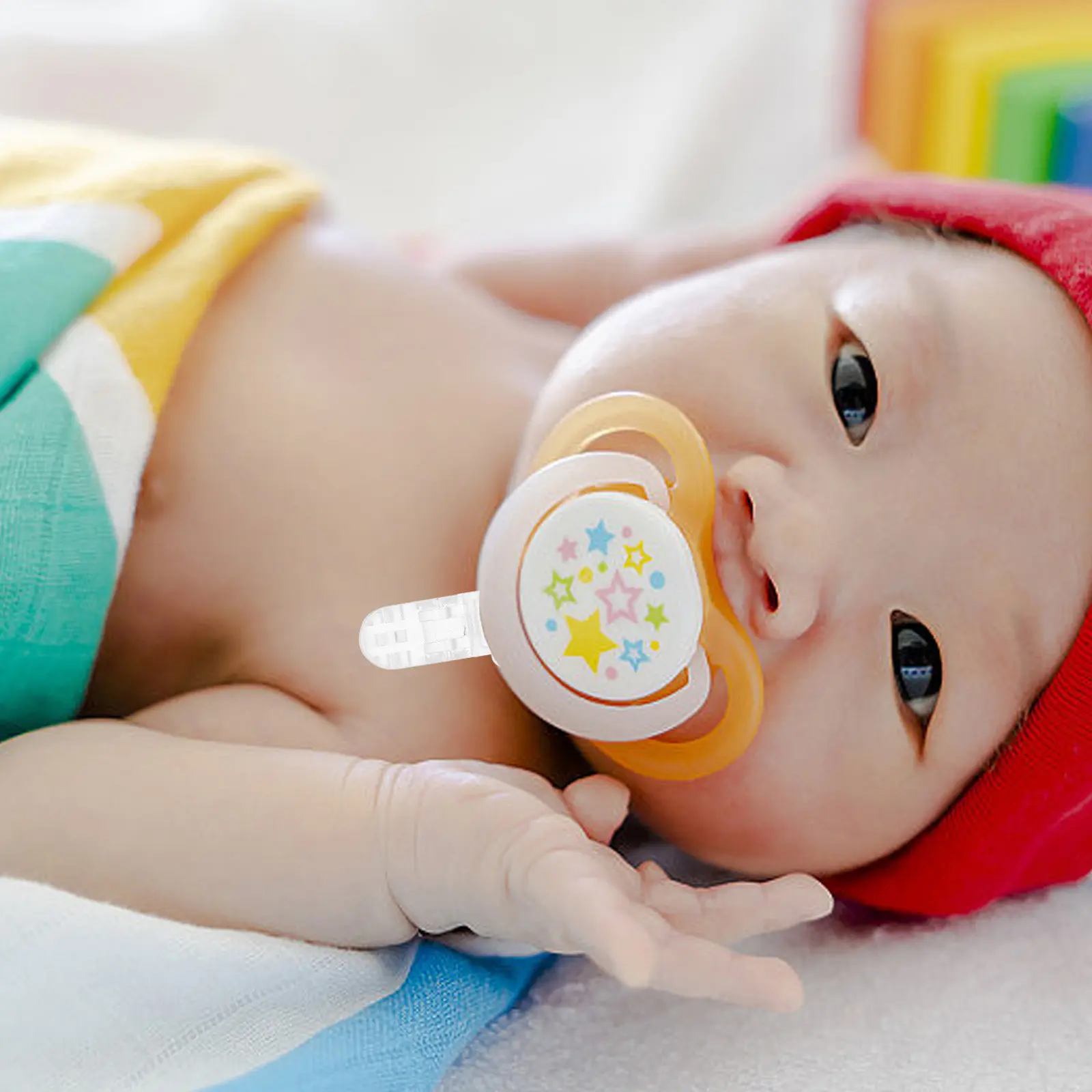 

25 шт. прозрачных пластиковых зажимов-держателей для детских пустышек Т-образной формы, для рукоделия, безопасные, нетоксичные, для младенцев