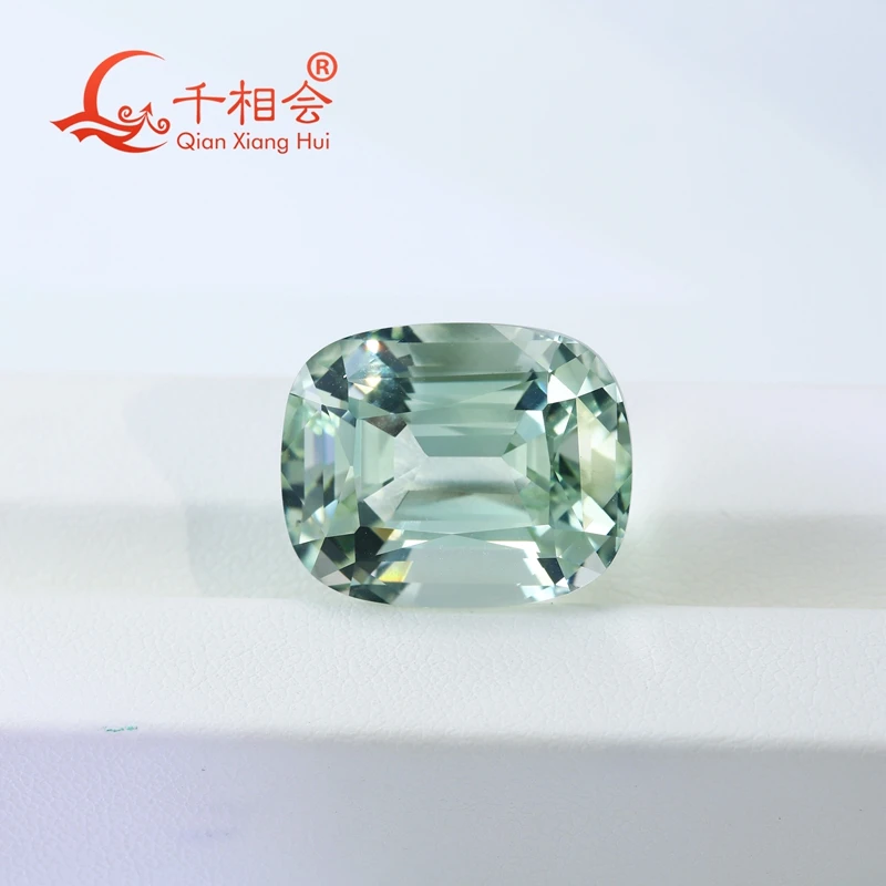 27.35ct 17.7ct cushion  shape Natural Green Quartz Decoration Gifts Loose Gemstone GTC certificated