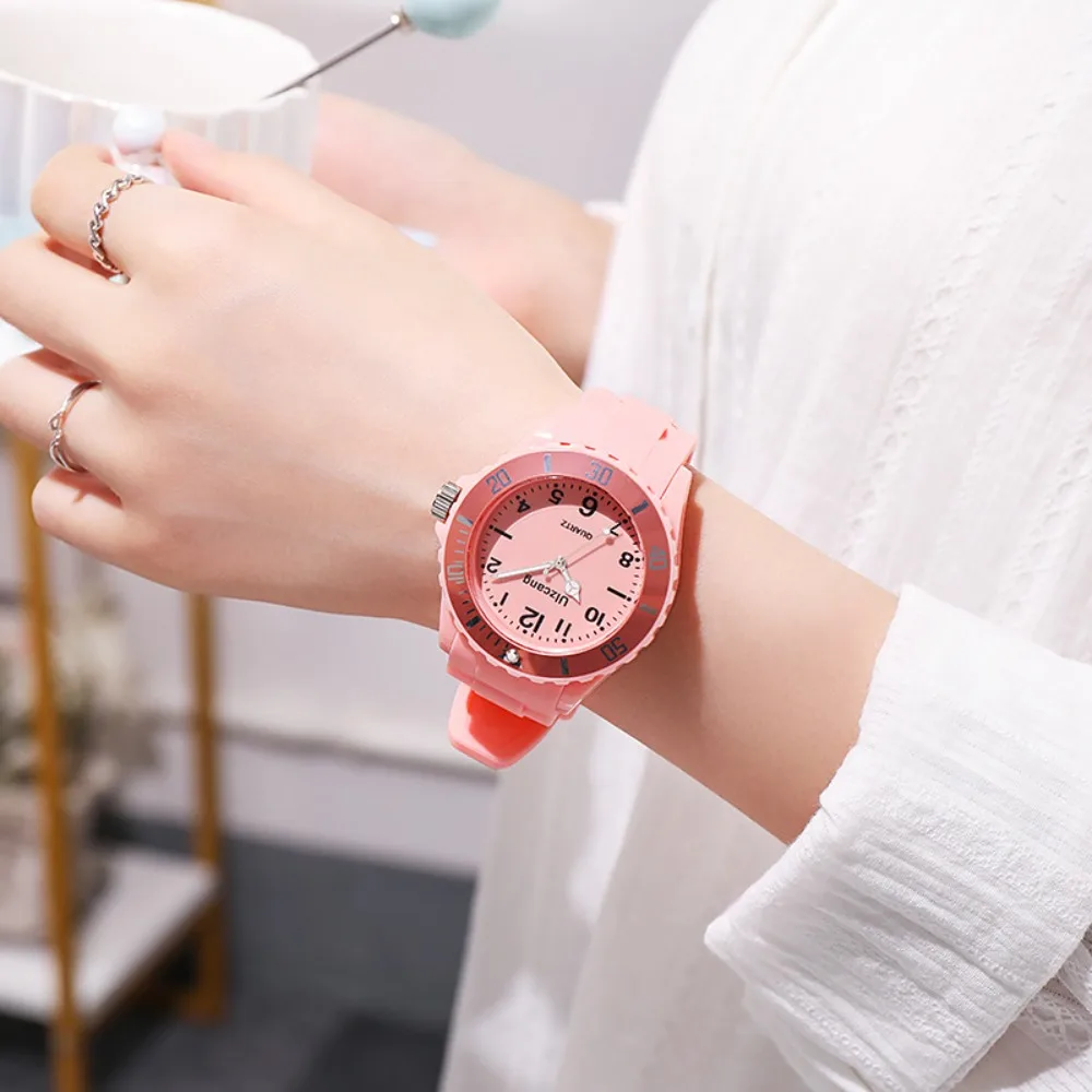 

Vintage Couple's Version Waterproof Birthday Gift Silicone Classic Clock Casual Sport Watch Korean Style Accessories Quartz