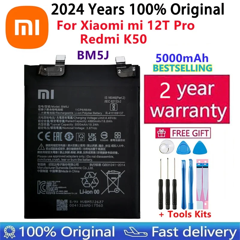 Original Battery Xiaomi Mi Redmi Note Pocophone Poco F1 F2 F3 3 3S X3 4 4X K40 5 6 7 8 8T 9 9A 9C 9T 10 10S 10T 11 12T Pro Lite