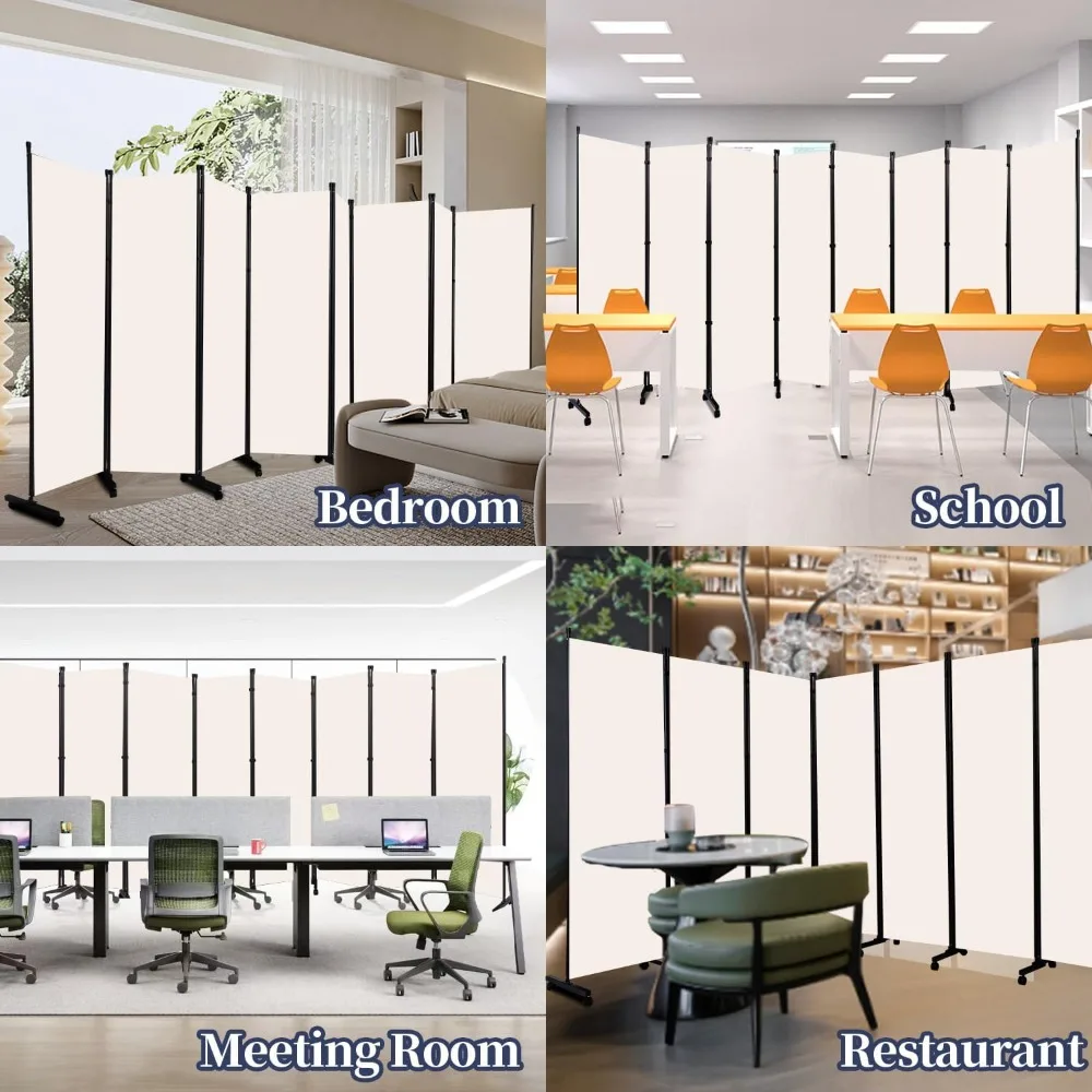 Cubicle Office Partition Moving Room Divider Folding Privacy Screens With Lockable Wheels Soundproof Booth Partition Desk Screen