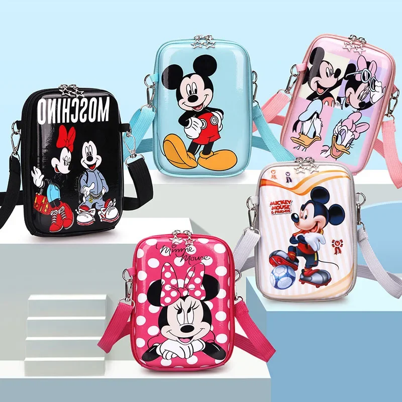 New Disney Mickey mouse Children's Messenger bag Cartoon Mickey Minnie Mouse Children Shoulder Bag Boy Girl Chest Bags Waist