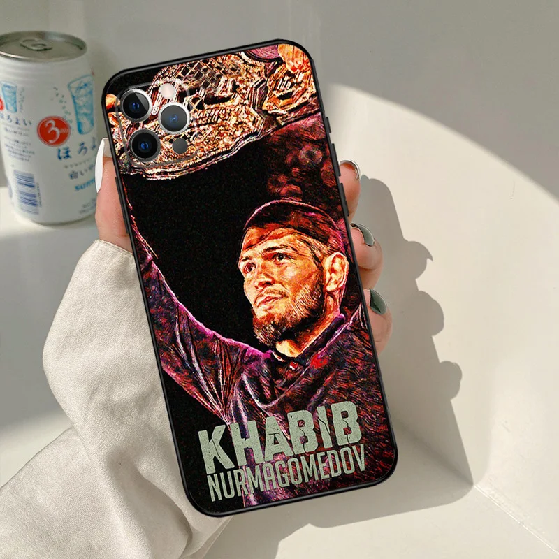 Khabib nurmagomedov Phone Case For iPhone 14 13 12 11 Pro Max Mini XS X XR 6 7 8 Plus SE 2020 Soft Cover Case