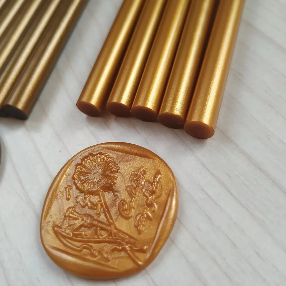 20Pcs/Lot 11mm Smoky color scheme Metallic Hot melt glue stick Silicone bars for gun DIY manual wax seal Flat stereoscopic pen