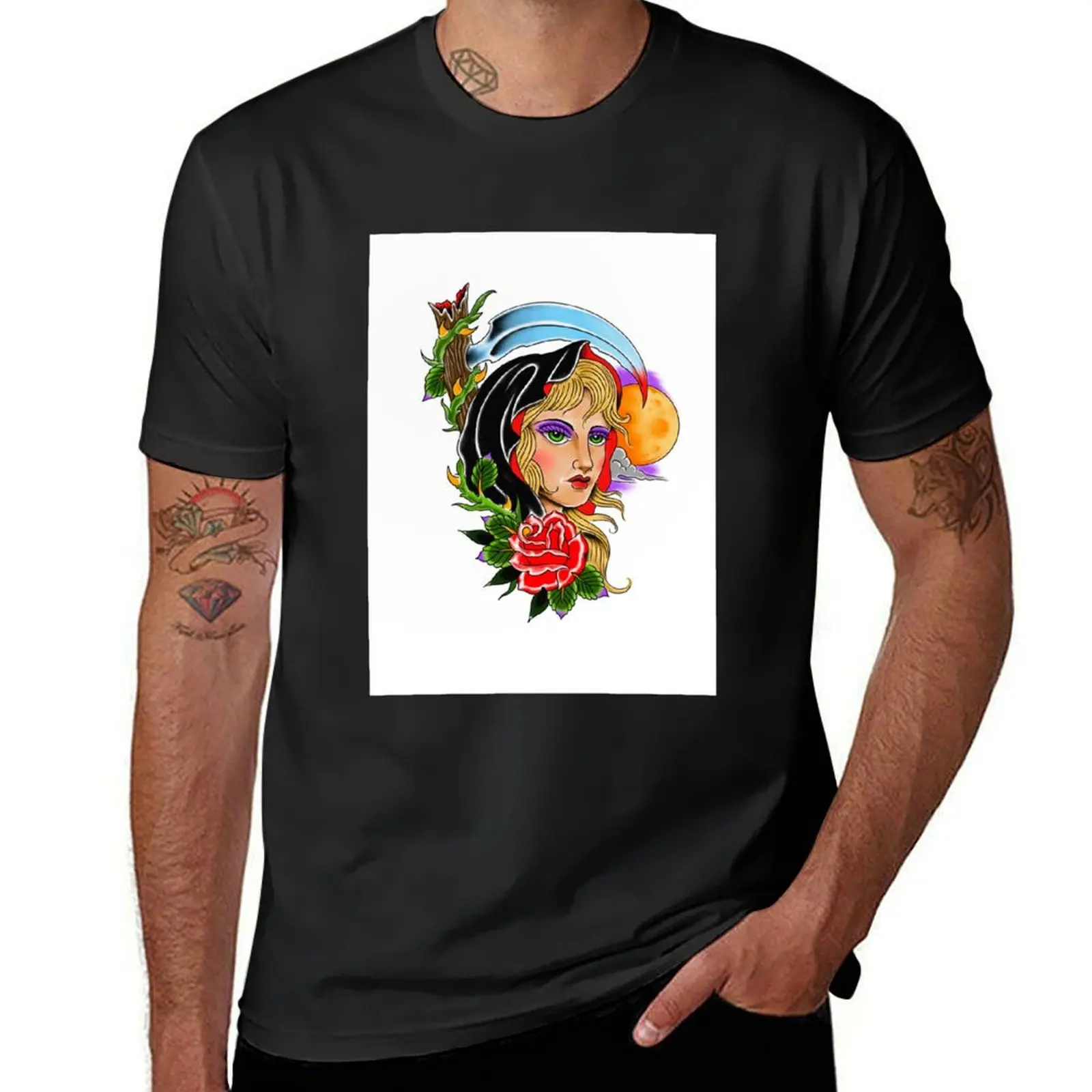 Lady Reaper T-Shirt vintage plain t shirts men