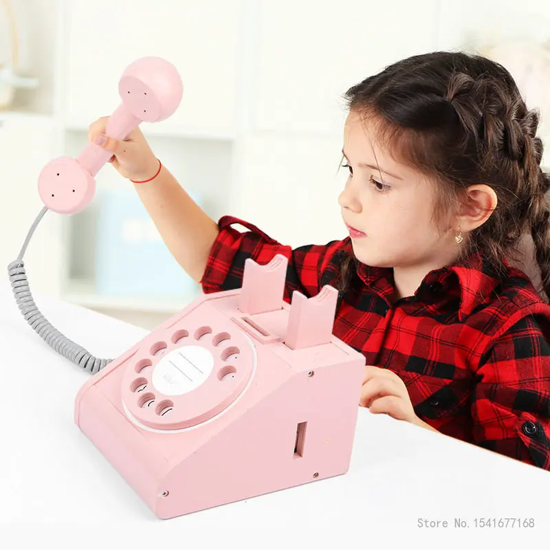 Creative Simulation Turntable Telephone Children Interactive Toy Gift, Home Living Room Decoration, landline Telephone Sculpture