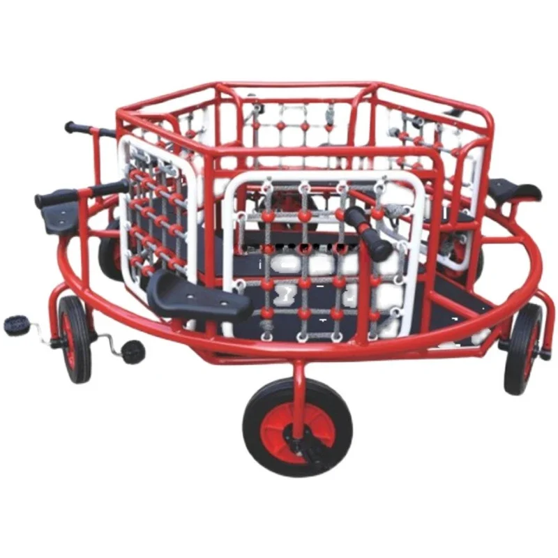 Kindergarten carousel, multi-person rotating bicycle, children's special stroller, 3-4 people, 6-8 people outdoor toy car