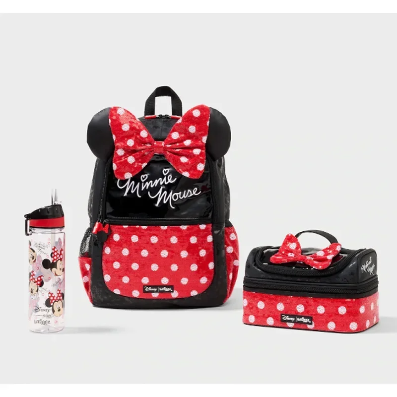 Nowy oryginalny Disney Australia Smiggle Minnie tornister szkolne artykuły papiernicze piórnik studencki torba na drugie śniadanie plecak szkolny