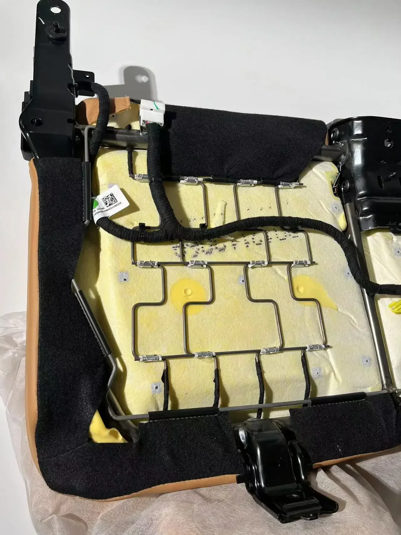Lectra 09 Caramel Leather Third Row Rear Seat Assembly Electrically Flat High-Matched Backrest For Vehicle Interior