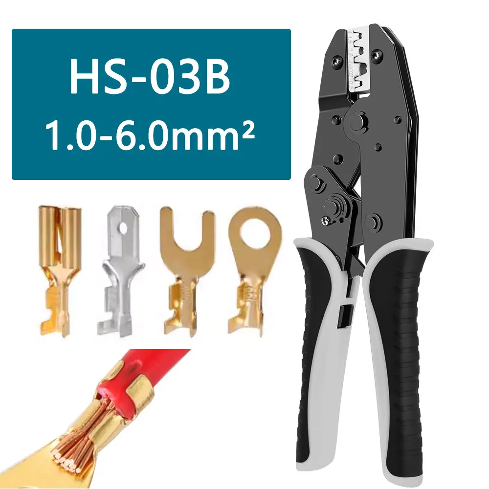 

HS-03B 1.5-6mm2 HS-03BC 0.5-6mm2 wire stripper EUROP STYLE RATCHET crimping tool crimping plier multi tool tools hands pliers
