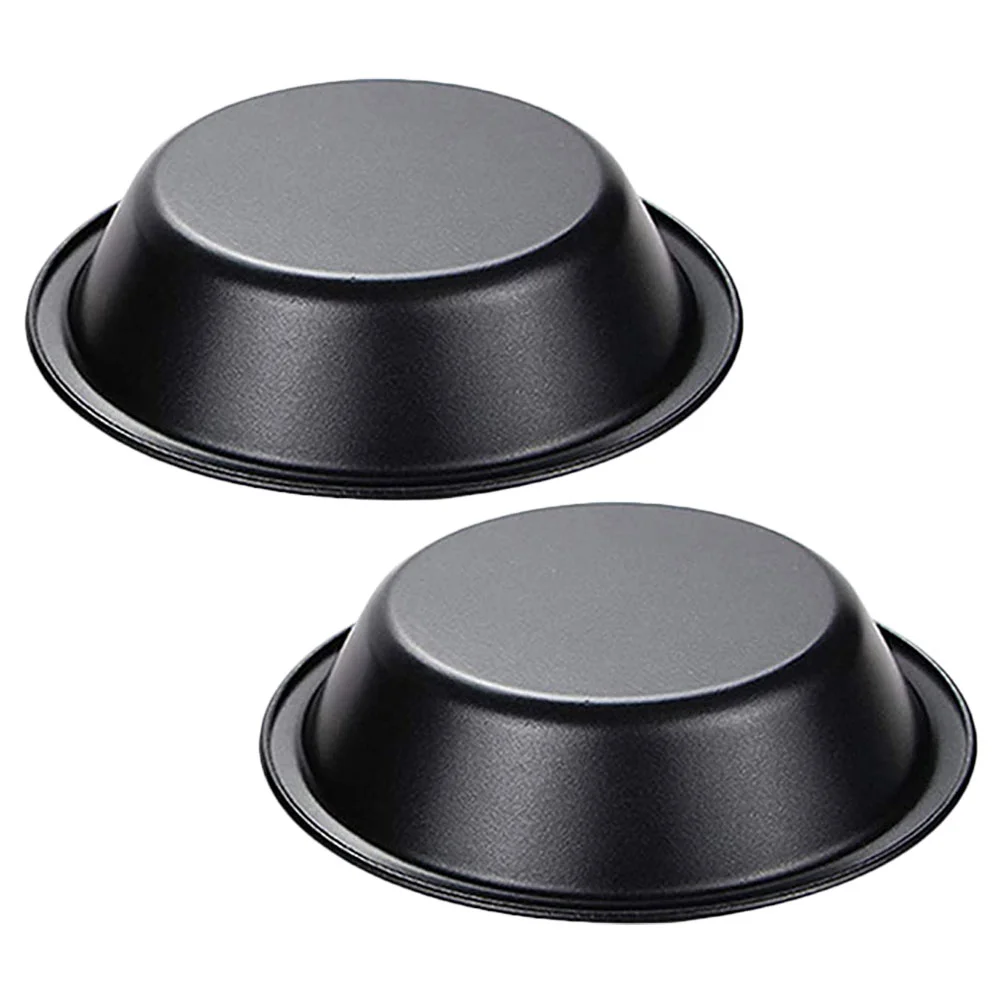 2 Pcs 5 Inch Round Carbon Steel Non Stick Cake Pan Baking Mold Kitchen Tool Safe Easy Clean Reusable For Home Baker