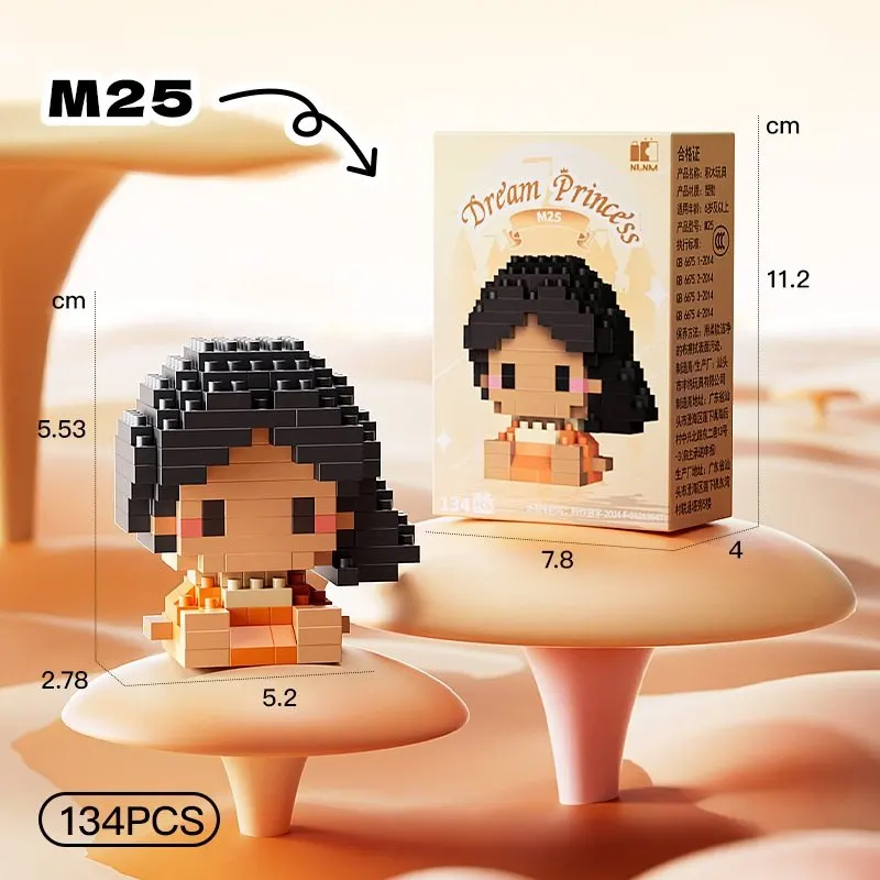 6 cm hoge bouwstenen van deeltjes, montagespeelgoed, mini bureaudecoraties, kamerdecoratie, Halloween, Kerstmis, anime, cartoon, kawaii