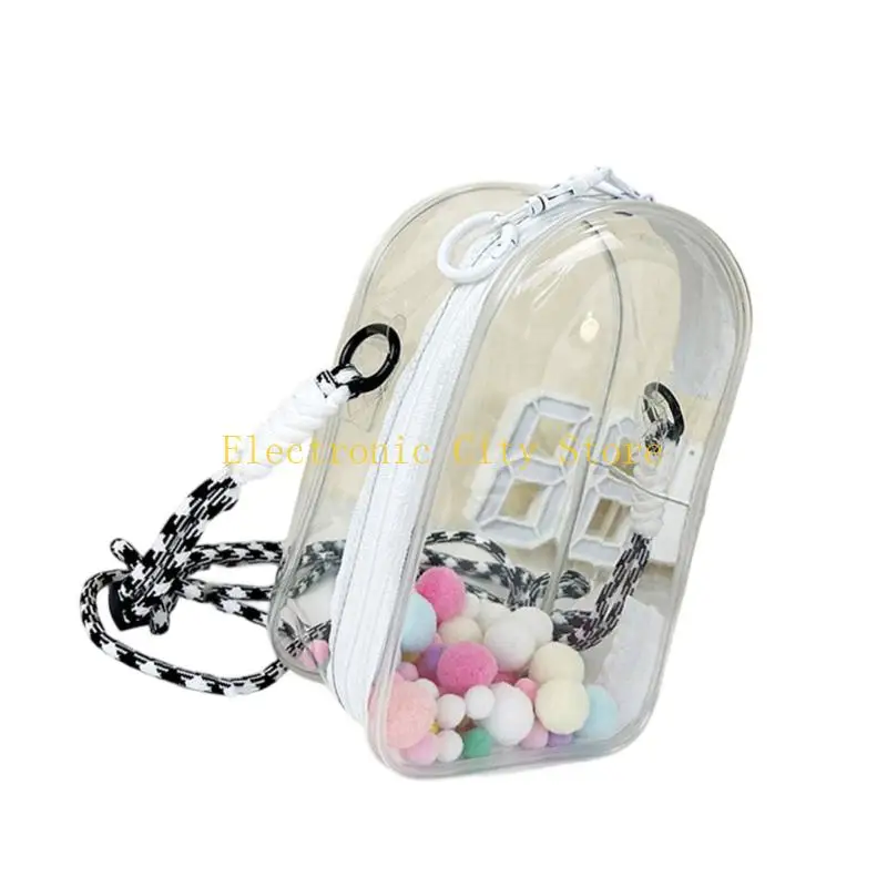 Borsa a tracolla a tracolla Clear Clear Pvc Pocchi