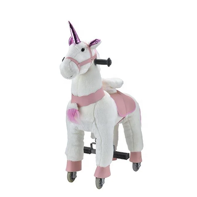 

8-14 Years M Size Walking Mechanical Unicorn Riding Machine Horses toy