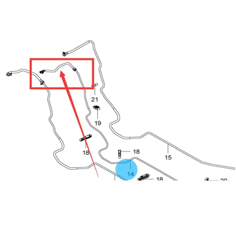 ABGH-brandstofslang (95914603) Brandstofretourleiding naar remleiding voor Buick Encore 1.4T 2013-