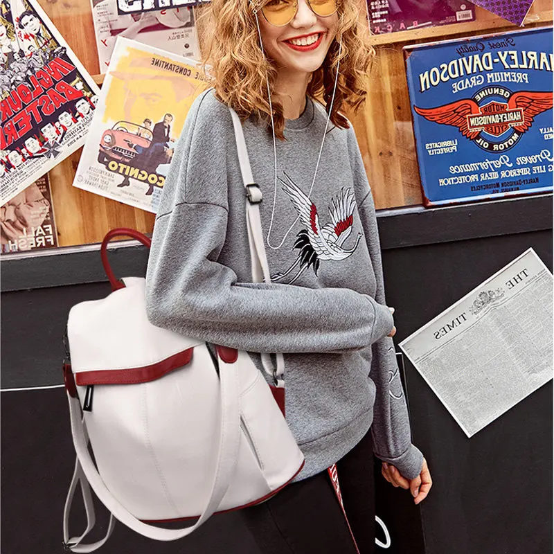 New Women leather backpacks high quality backpacks for ladies large capacity anti-theft travel backpack school bags for girls