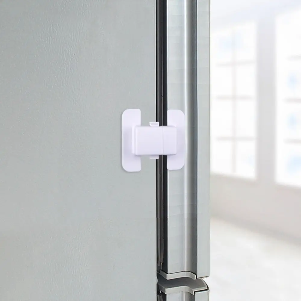 White Child Safety Lock Durable ABS Anti-Open Closing Buckle Door Locks