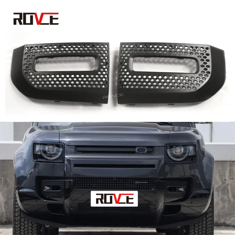 Fog Light Cover Fog Lamp Cover Black Cover Car Accessories For Land Rover Defender L663 2020 LR129431 LR129432