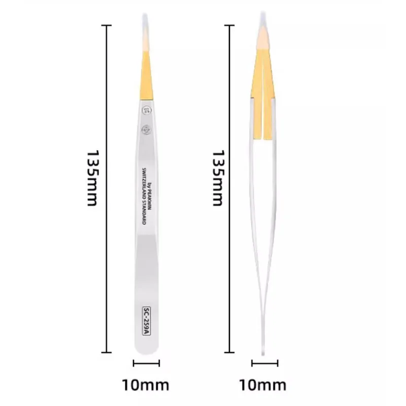 Imagem -02 - Buxo-pinças Precisão Anti-magnetic Assista Ferramentas de Reparação Isolados Não-borosilicato Peças