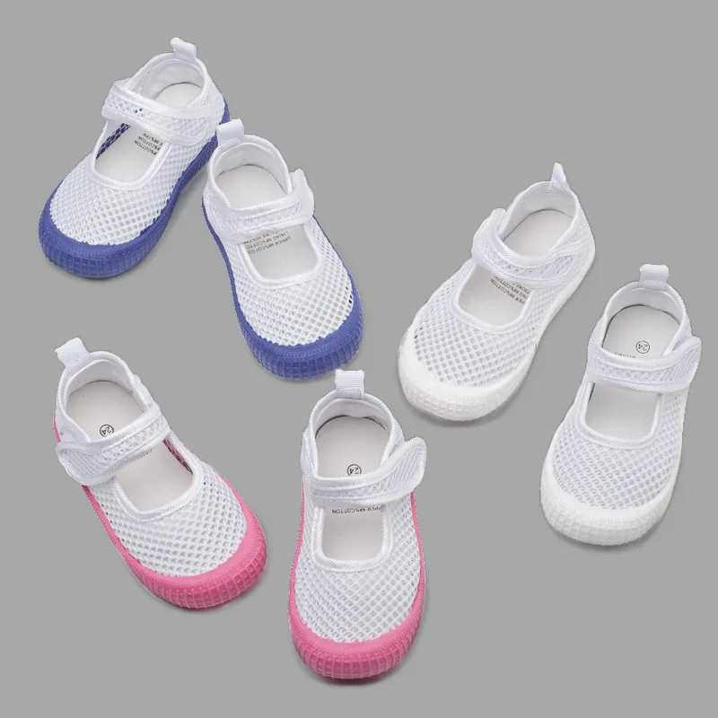 Kids Sandals Children\'s Casual Shoes Summer Flats Breathable Mesh Sports Shoes For Girls Boys Hollow Child Sneakers CSH1371