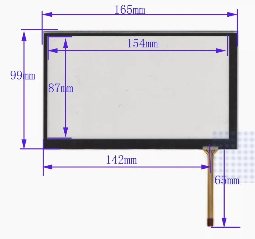 

165mm * 99mm touch handwriting external screen 7-inch car navigation Luteshi industrial control learning computer screen