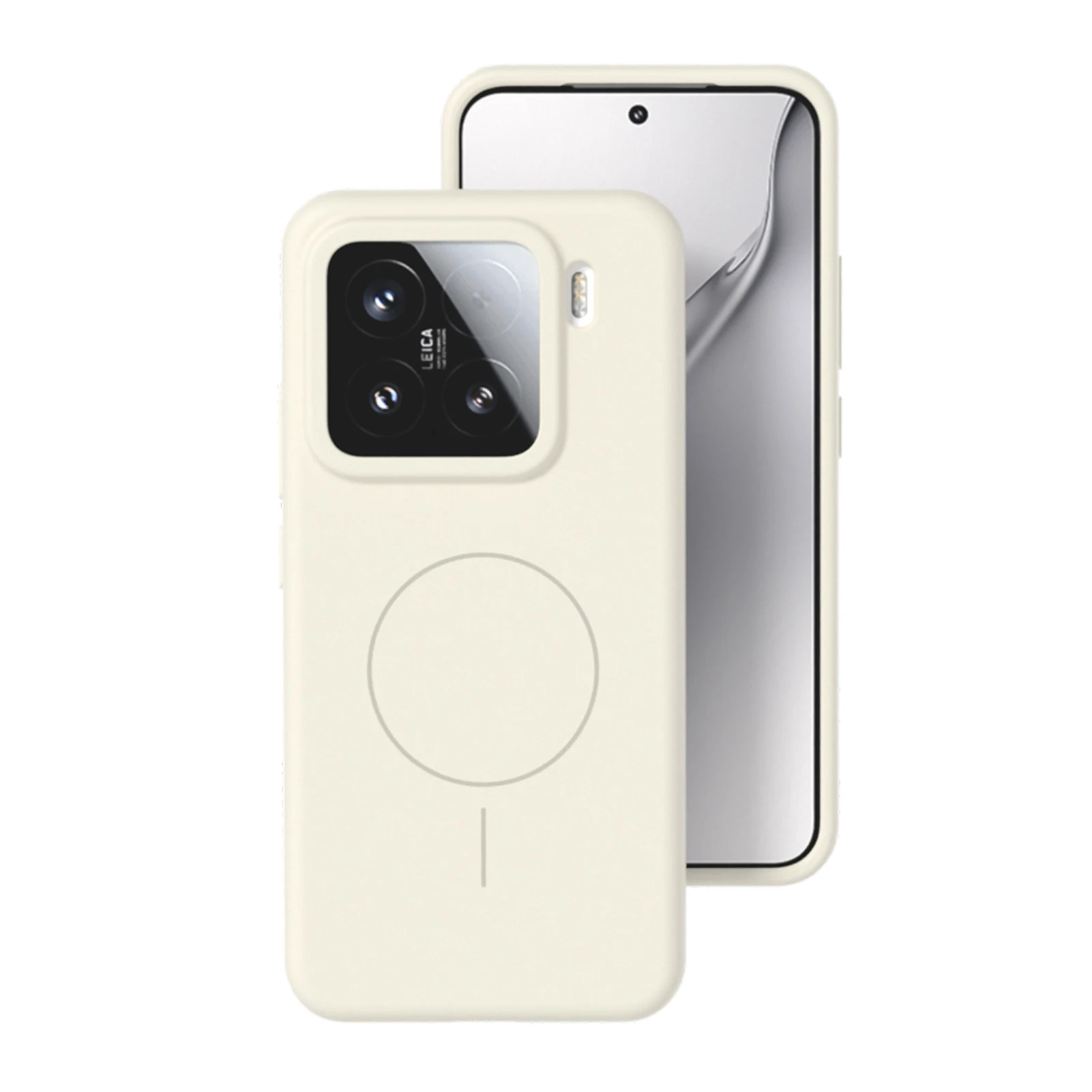 

Soft Liquid Silicone Wireless Charging Magnetic Phone Case For Xioami 15 Pro Mi 14 Pro Mi13, Slim Skin Fleece Protective Cover