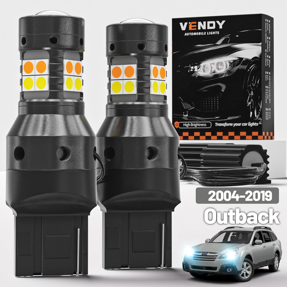 

2 шт. для Subaru Outback 2004-2019, двухрежимный светодиодный указатель поворота + дневные ходовые огни DRL 2009 2010 2012 2013, аксессуары Canbus