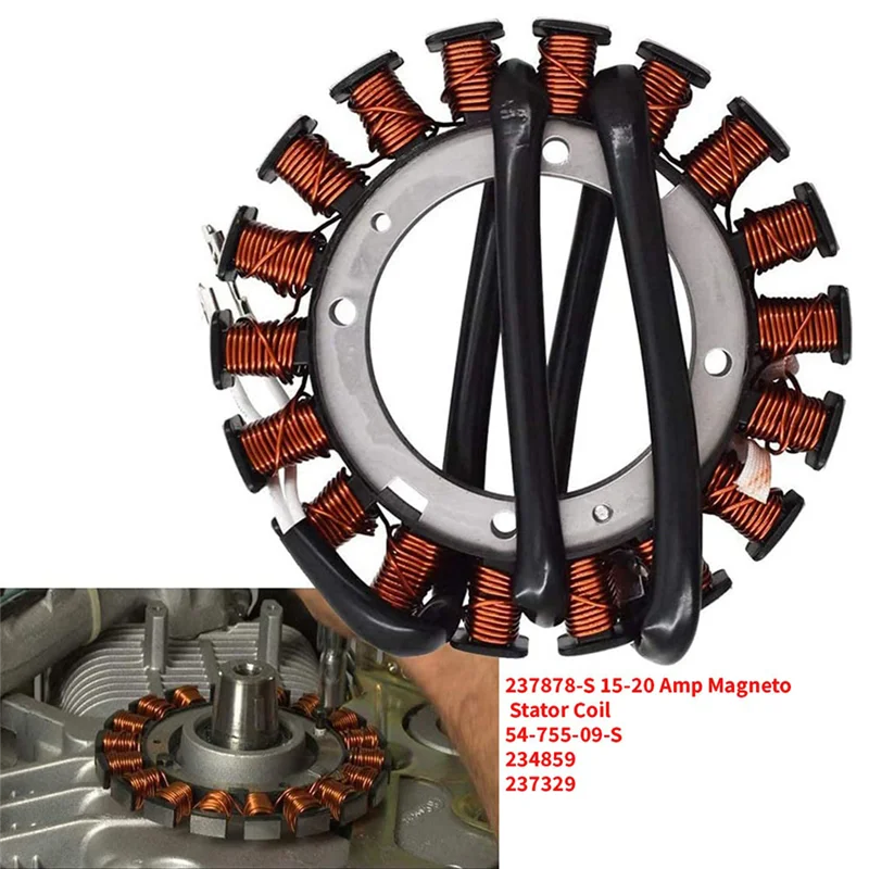 

237878-S 54-755-09-S 234859 237329 Катушка статора магнето 15/20 А для Kohler K161 K181 K482 K241 K532 Газонокосилка Трактор