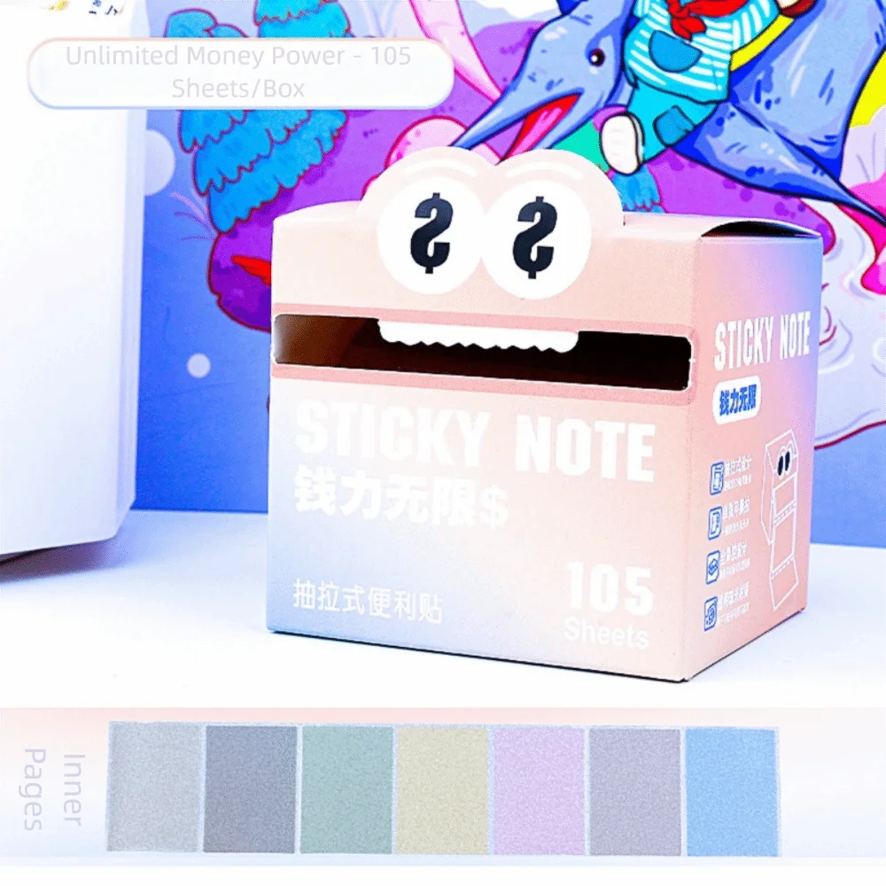 

105 листов выдвижной дизайн блокнот бумага в корейском стиле многофункциональные липкие заметки самоклеящиеся наклейки для сообщений