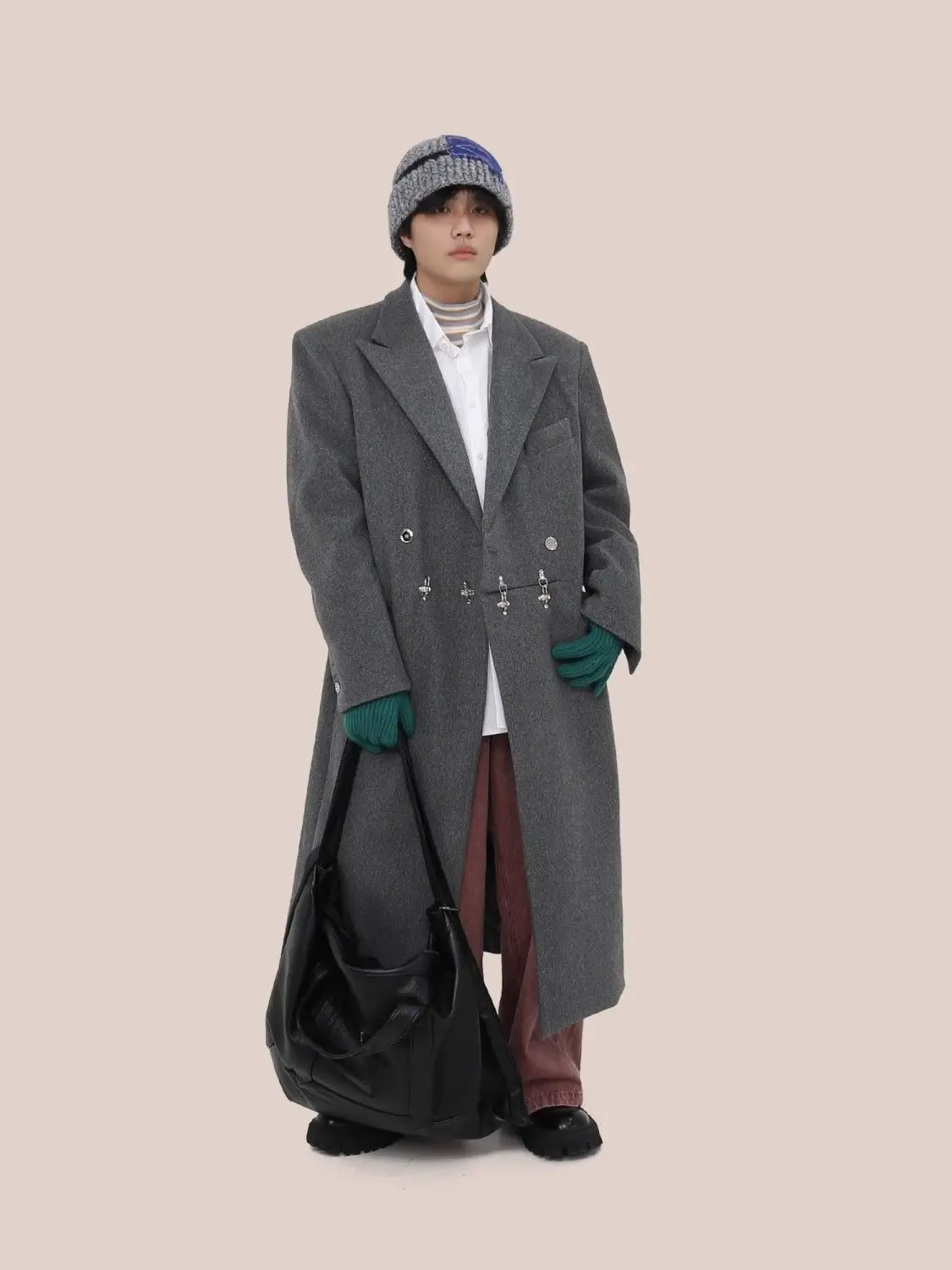 

Wool Blend Coat Man Mans Fancy Ornate Elaborate Decorative Decorated Embellished Adorned Ornamented Garnished Trimmed Enhanced