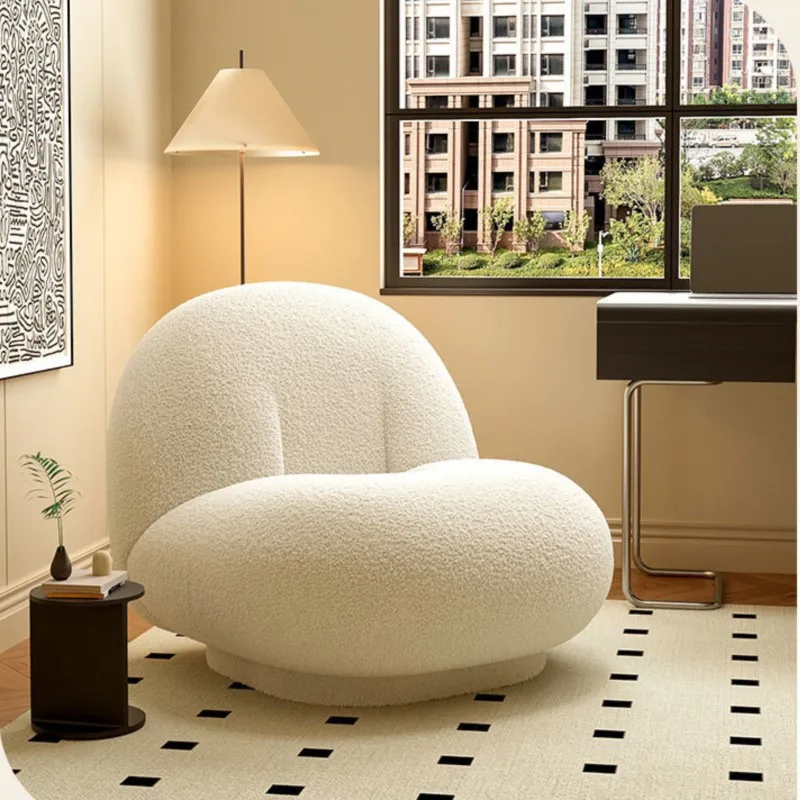 OLEVO Cloud Lazy Sofa Chair Lamb Fleece Fabric Soft And Delicate Breathable And Not Stuffy Suitable For Multiple Scenarios