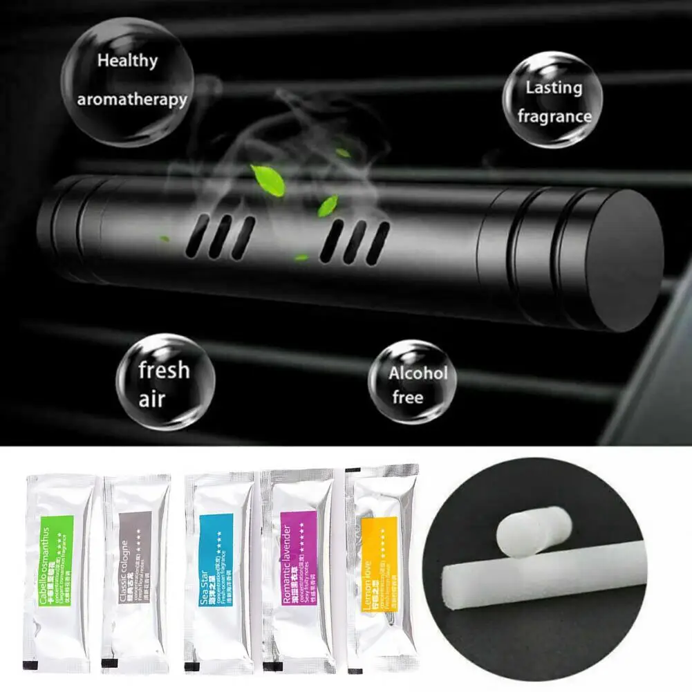 5Pcs Air Freshener Sticks  High Temperature Resistant   Car Solid Balms Solid Perfume Air Freshener Sticks