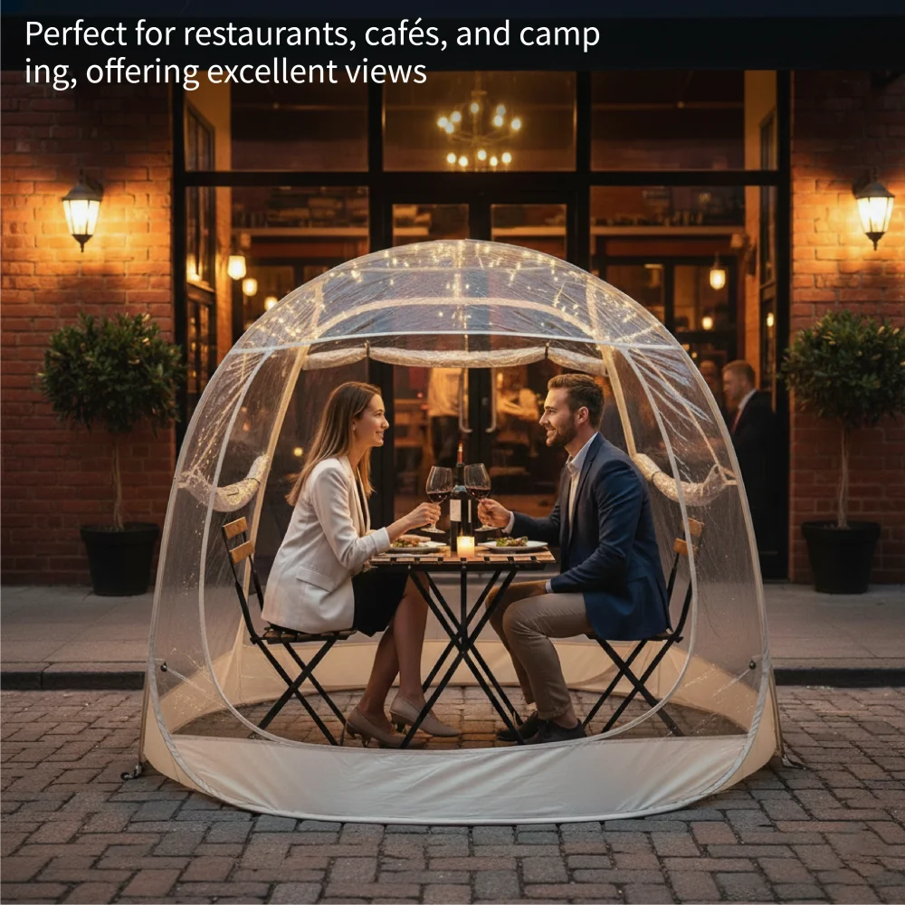 

Large Pop-Up Bubble Tent Instant Igloo Weatherproof Outdoor Screen House Cold Protection Oversize Pod for Camping Patios