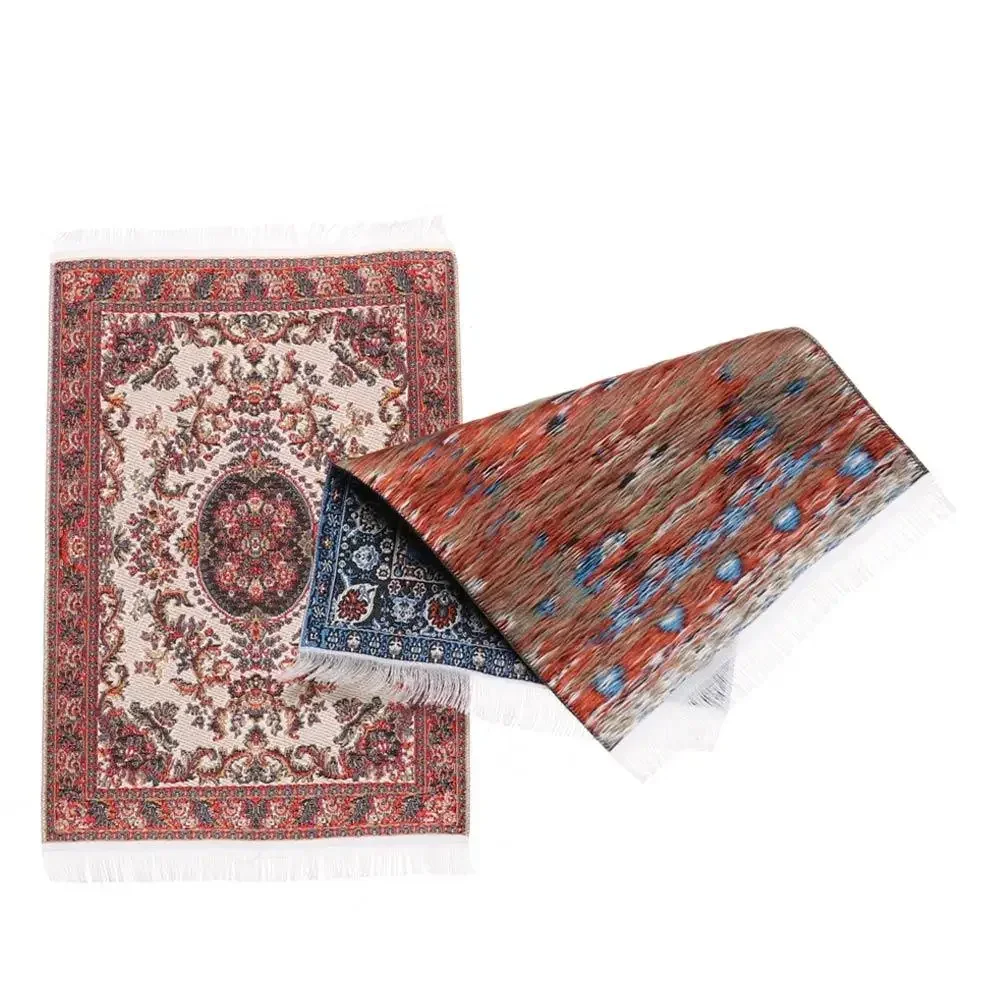 1:12 Scale Turkish Style Mini House Decor Floor Coverings Dollhouse Carpet Miniature Weaving Rug Doll Accessories