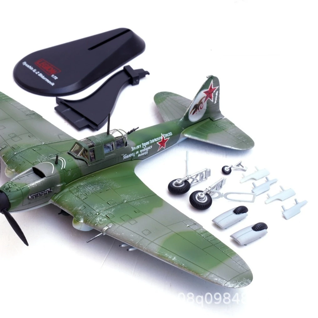 1/72 Soviet Il2 Ilyushin Shturmovik Pesawat Serangan Tempur Versi Lama Model Pesawat Diecast Militer Logam untuk Koleksi atau Hadiah