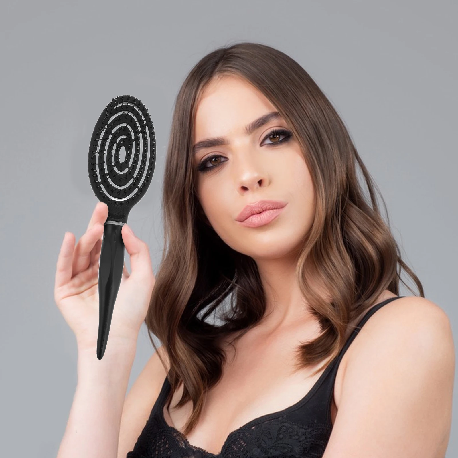 

Hollow For Women Lightweight Volume Styling Tool Scalp Brush Bangs Shaping Detangling Portable Hair Brush Scalp Styling Comb For