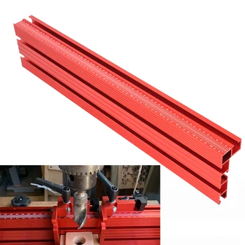 Valla enrutadora de perfil de aluminio tipo 75, sistema de valla de mesa con riel en T para accesorios de carpintería, valla de sierra ingleteadora con medida