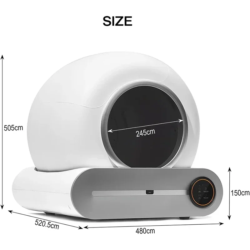 Tonepie lettiera automatica per gatti autopulente con controllo App capacità di deodorizzazione di ioni negativi vassoio della spazzatura per wc per animali domestici