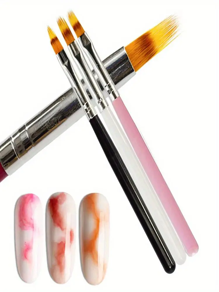 

Soft Gradient Nail Brush Drawing Painting Nylon Hair DIY Gradient Gel Gradient Bloom Wood Handle Nylon Hair Black White Pink