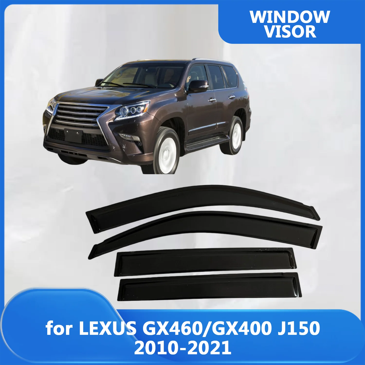 

Window Visor for LEXUS GX460/GX400 J150 2010 2011 2012 2013 2014 2015 2016 2017 2018 2019 2020 2021 Wind Deflectors Rain Guards