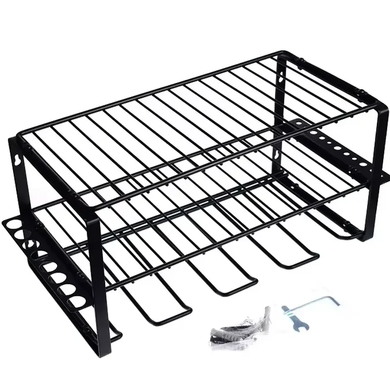 Heavy Duty Metal Tool Holders Garage Organizers Storage Racks with Screwdriver Pliers and Hammer Holders
