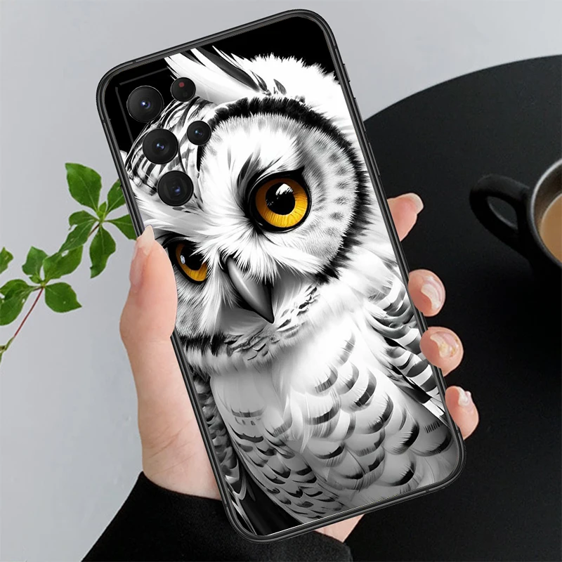 

Phone Case For Samsung A55 A16 A56 A36 A35 A15 A53 A54 A33 A34 A25 A05S A52 A52S A14 A26 A71 Cute Owl Cartoon