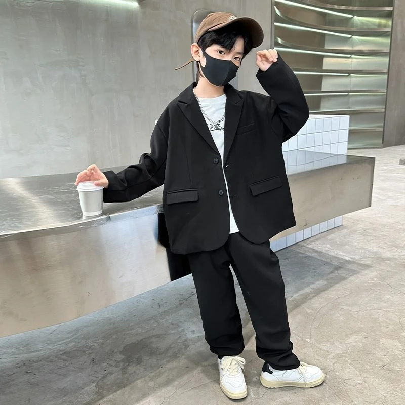 Abiti da ragazzo, giacche formali + pantaloni di alta qualità, set da 2 pezzi di nuovi prodotti del 2025, abbigliamento per bambini primaverili e autunnali 5-14T