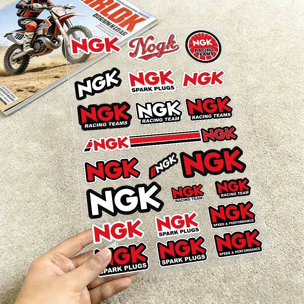 For NGK Reflective motorcycle stickers, 3M safety warning at night in the dark scooter helmets
