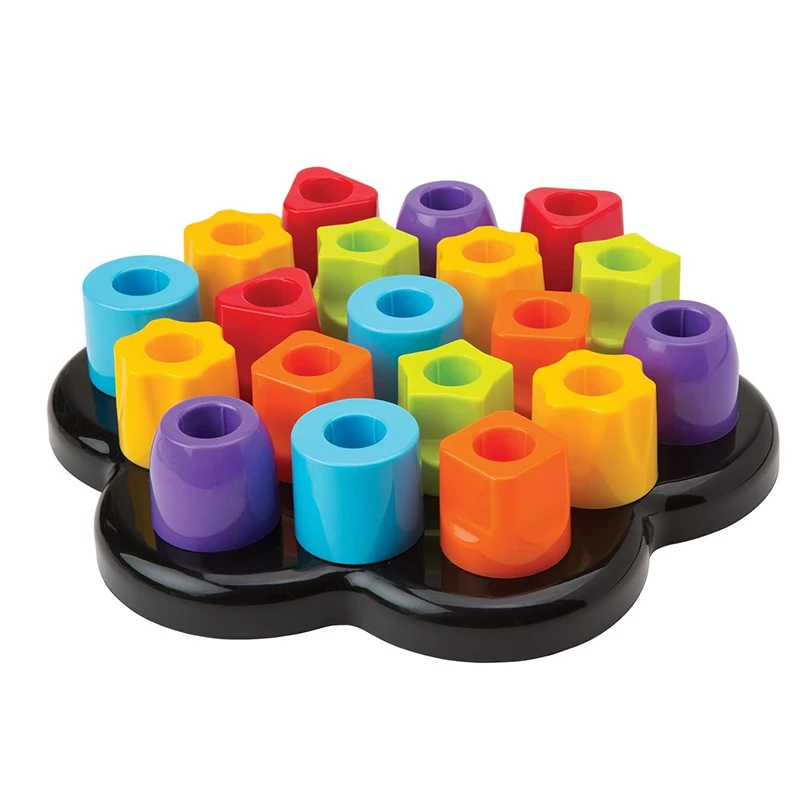 Tots First Chunky Pegs การเรียนรู้การจับคู่ Stack สร้างและเรียงลําดับหมุดในทุกชนิดของรูปร่างและขนาดของเล่นเพื่อการศึกษา