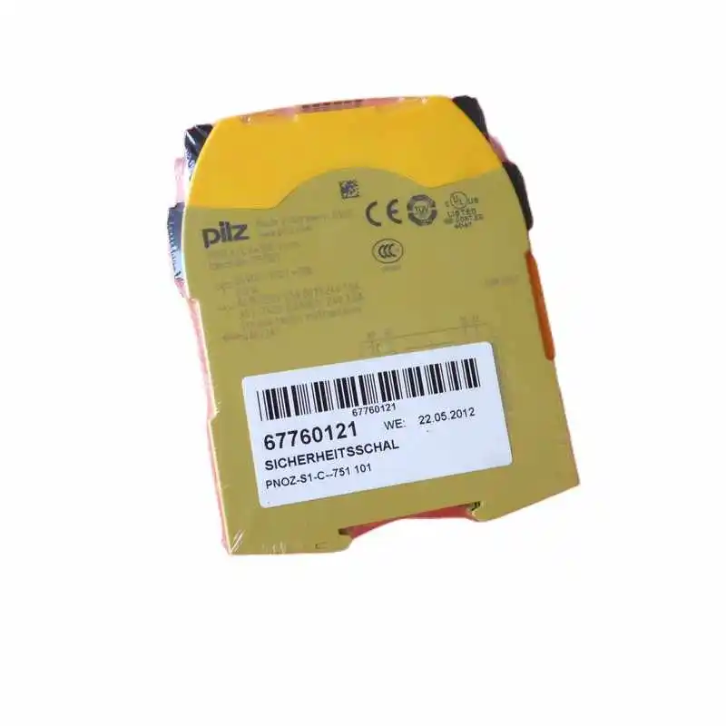 Novo módulo de relé de segurança pilz 751101 original pnoz s1 c 24vdc 2 n/o em estoque