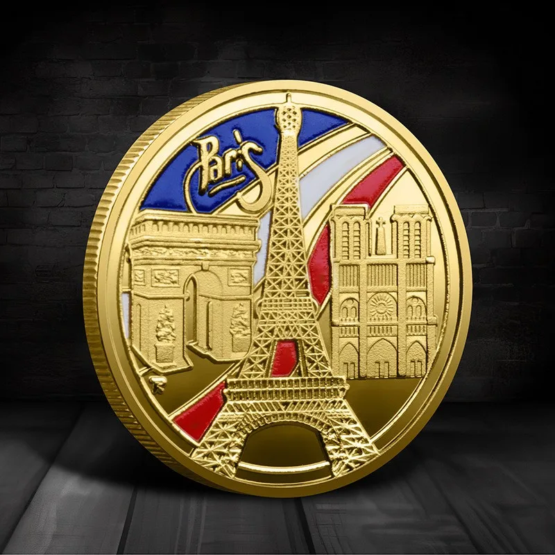 Eiffel Tower Commemorative Medal, World Expo Commemorative Cultural and Creative Coin, Paris, France